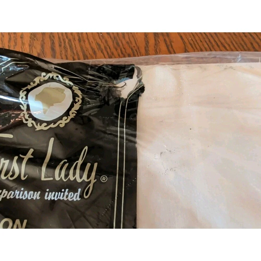 First Lady Twin Flat Sheet New Old Stock Beige Cotton Blend Original Package...